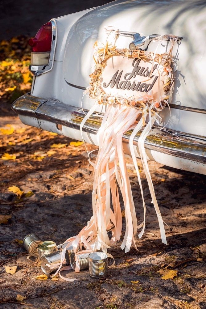 Romantic Simple Car Decorations for Wedding