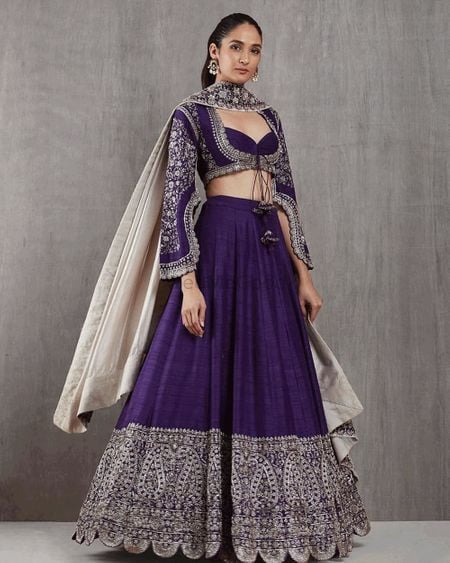 The Princess Cut Modern Banarasi Lehenga Blouse Designs