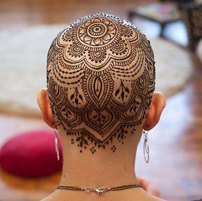Head Simple Henna Mehndi Design