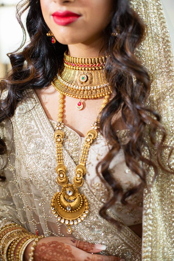 Gold Bridal Necklace for Wedding Jewelry