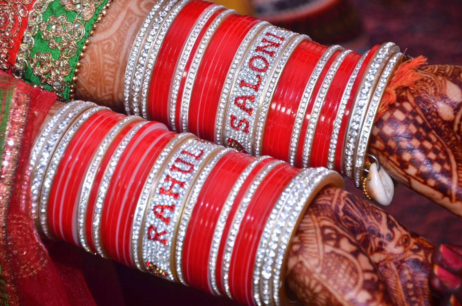 Classic Chuda Bridal Bangles with Names