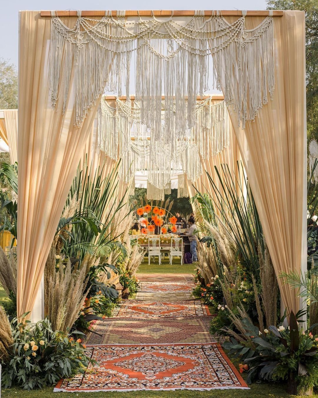 Bohemian Minimalism Front Gate Wedding Entry Gate Decoration