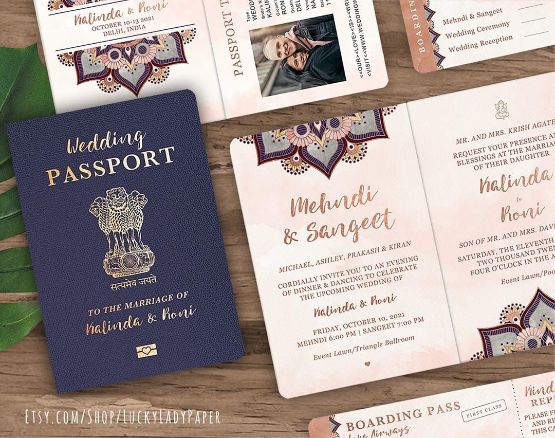 Destination wedding invitations