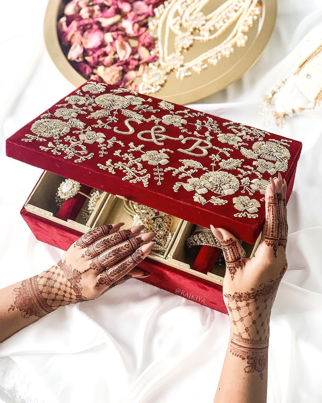 Name Initial Bridal Vanity Box