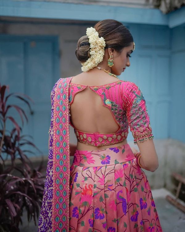 Backless Readymade Blouse for Lehenga