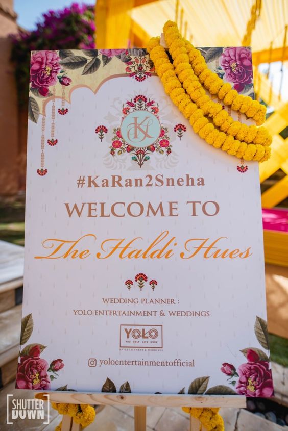 Wedding Hashtag Welcome Sign