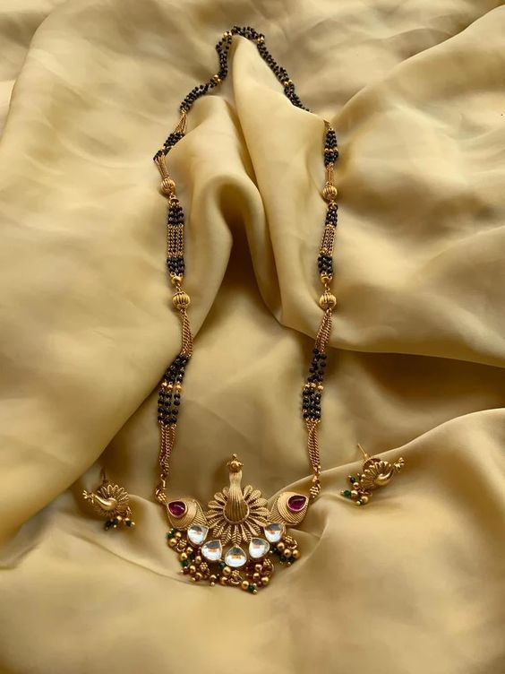 Mangalsutra in American Diamond Jewellery Set