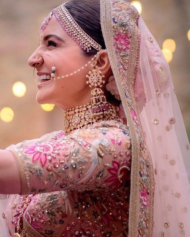 Anushka's Royal Peach Colour Bridal Lehenga