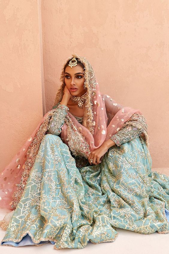 Floral Motifs on Garara for Wedding