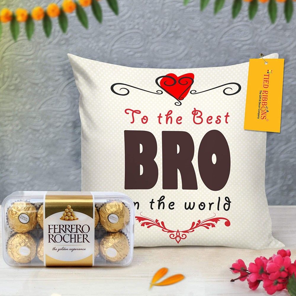 Customised Cushions Bhai Phota Gifts for Brothers from Sisters