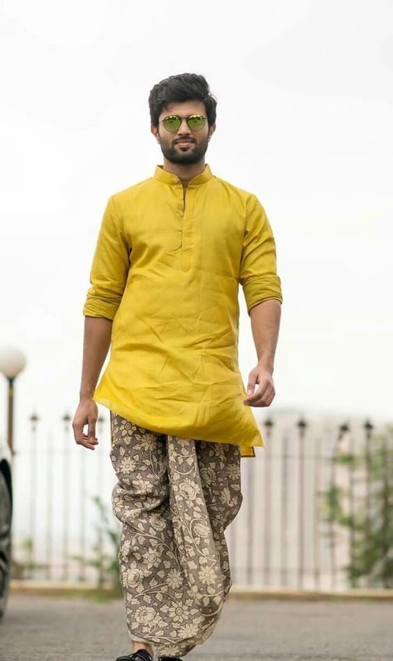 Vijay Devrakonda’s Block Print Dhoti for Men