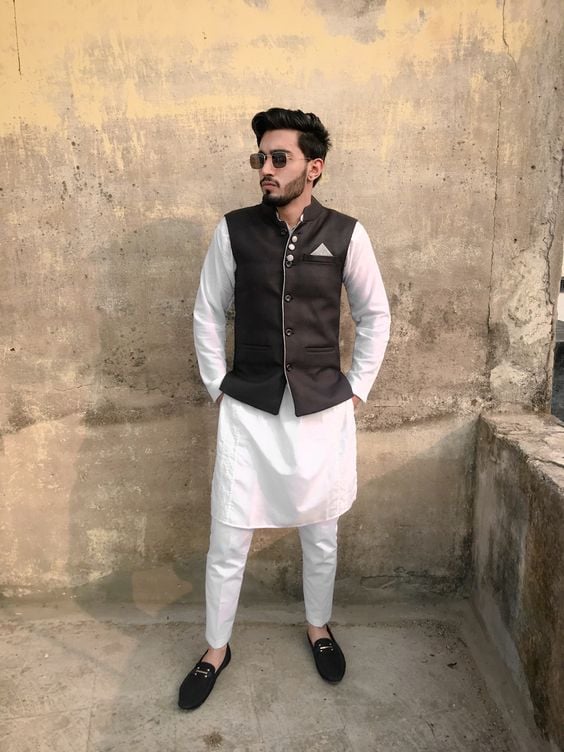 Kurta Pajama with Nehru Coat, Wedding neheru jackets