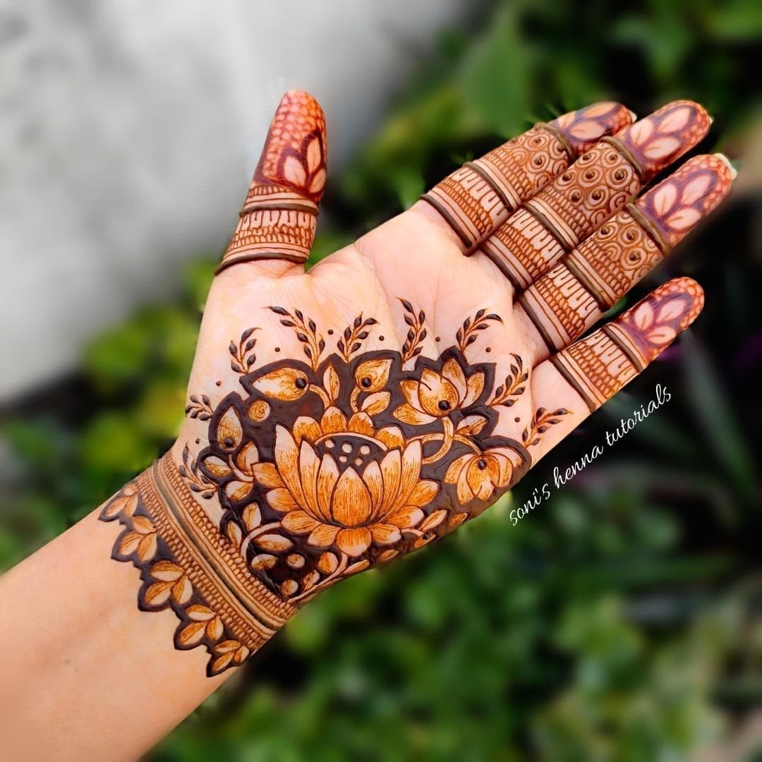 Lotus Simple Henna Designs