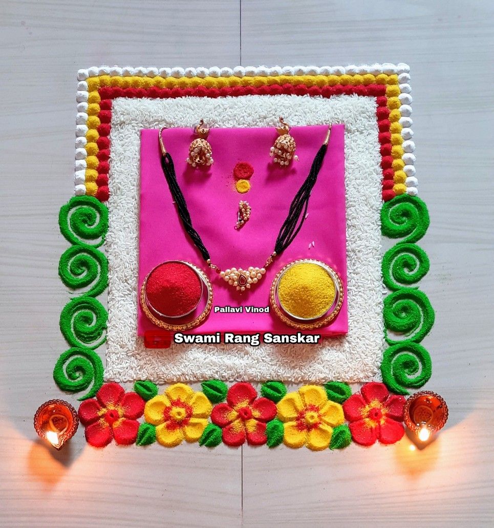 How to make a Pretty Free Hand Simple Rangoli Designs