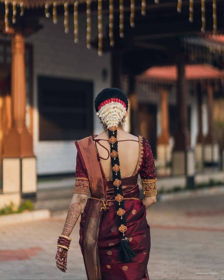 Laxmi Temple Jewel Kerala Bridal Hairstyle Backside