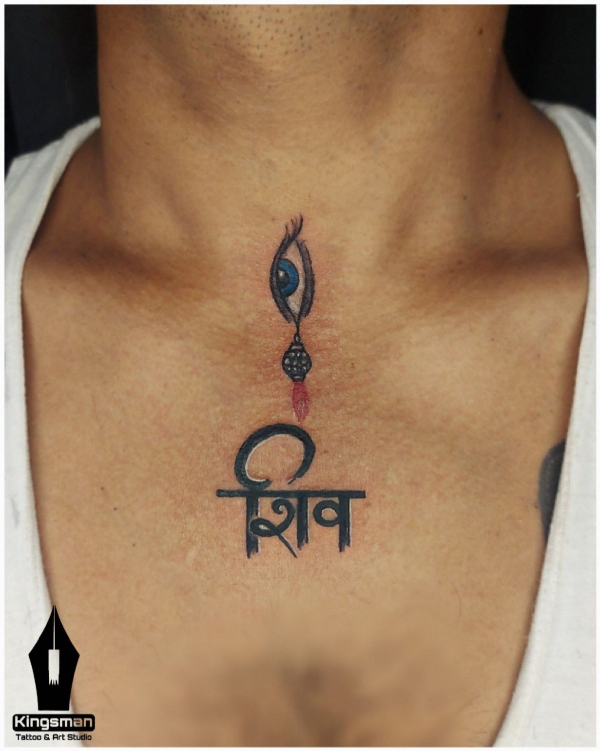 Trishul on Chest