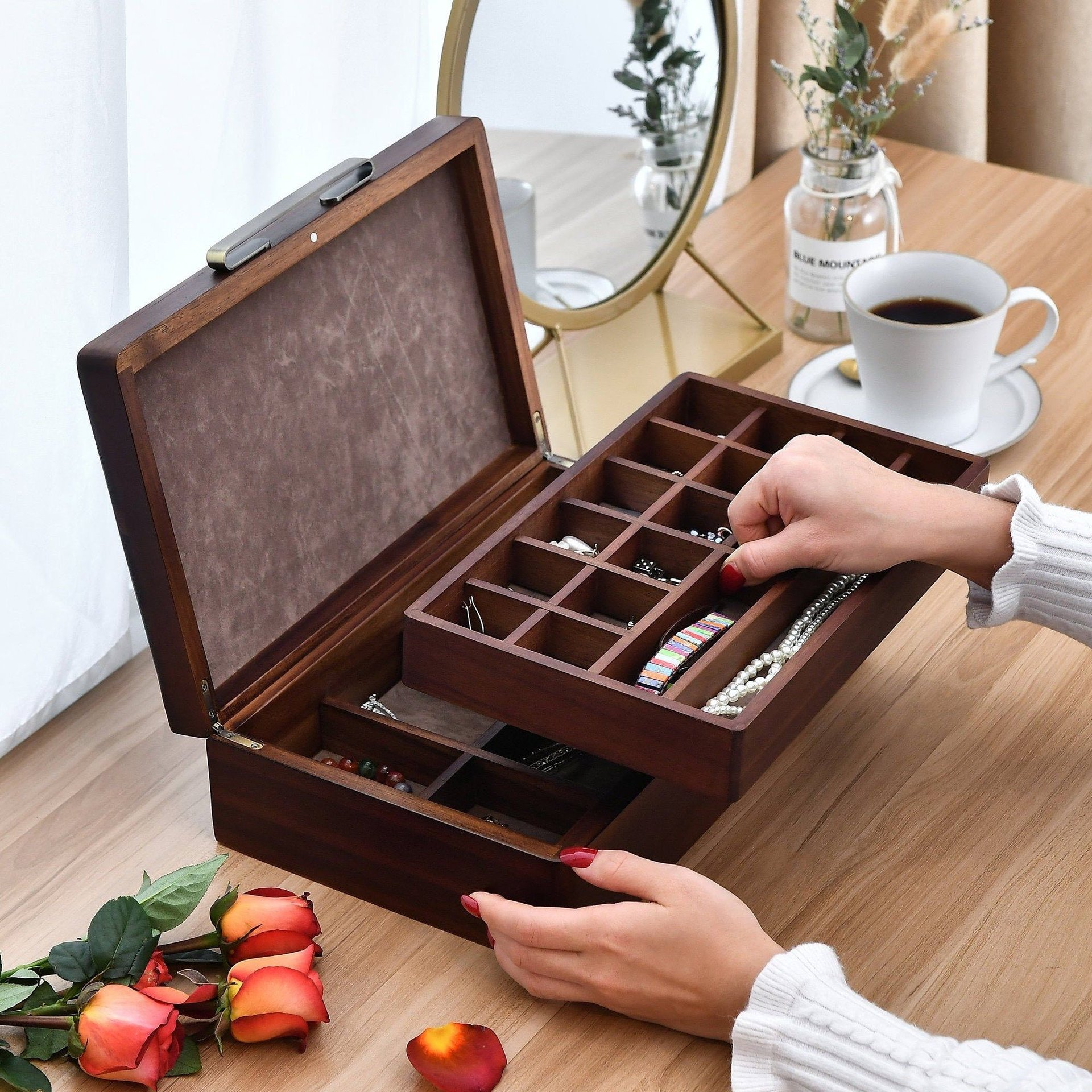 Wooden Bridal Vanity Box
