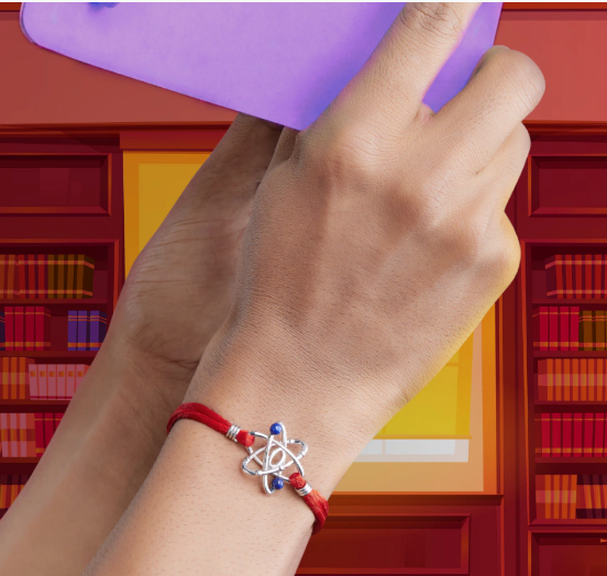 925 Silver Atom Rakhi For Techie Bhai