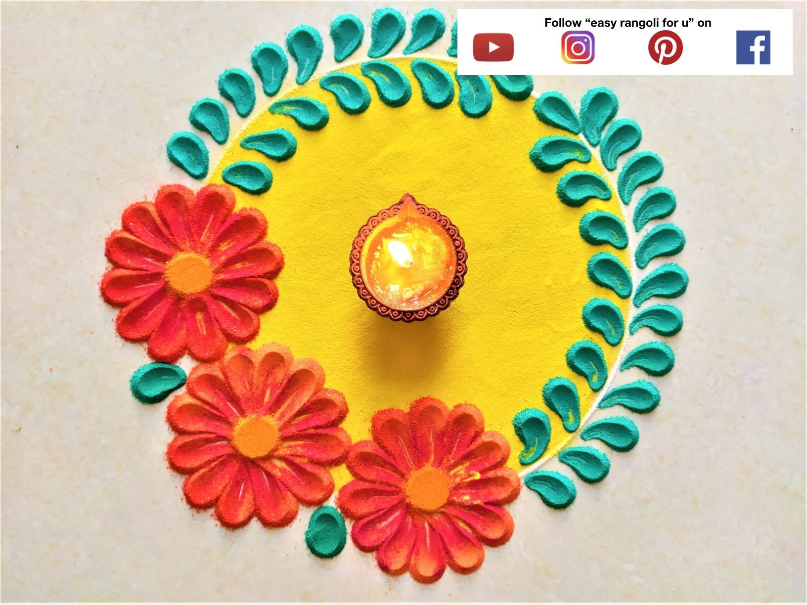 Small and Easy Diwali Rangoli