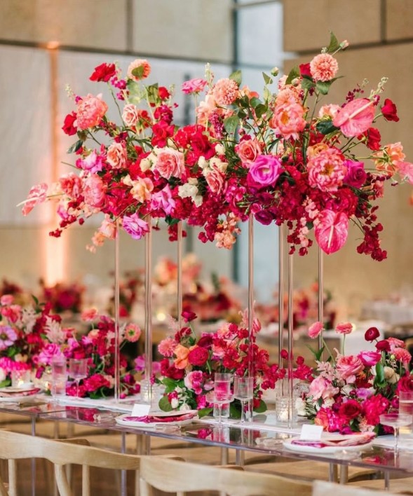 Vivid and Bold flower design, wedding flower arrangement