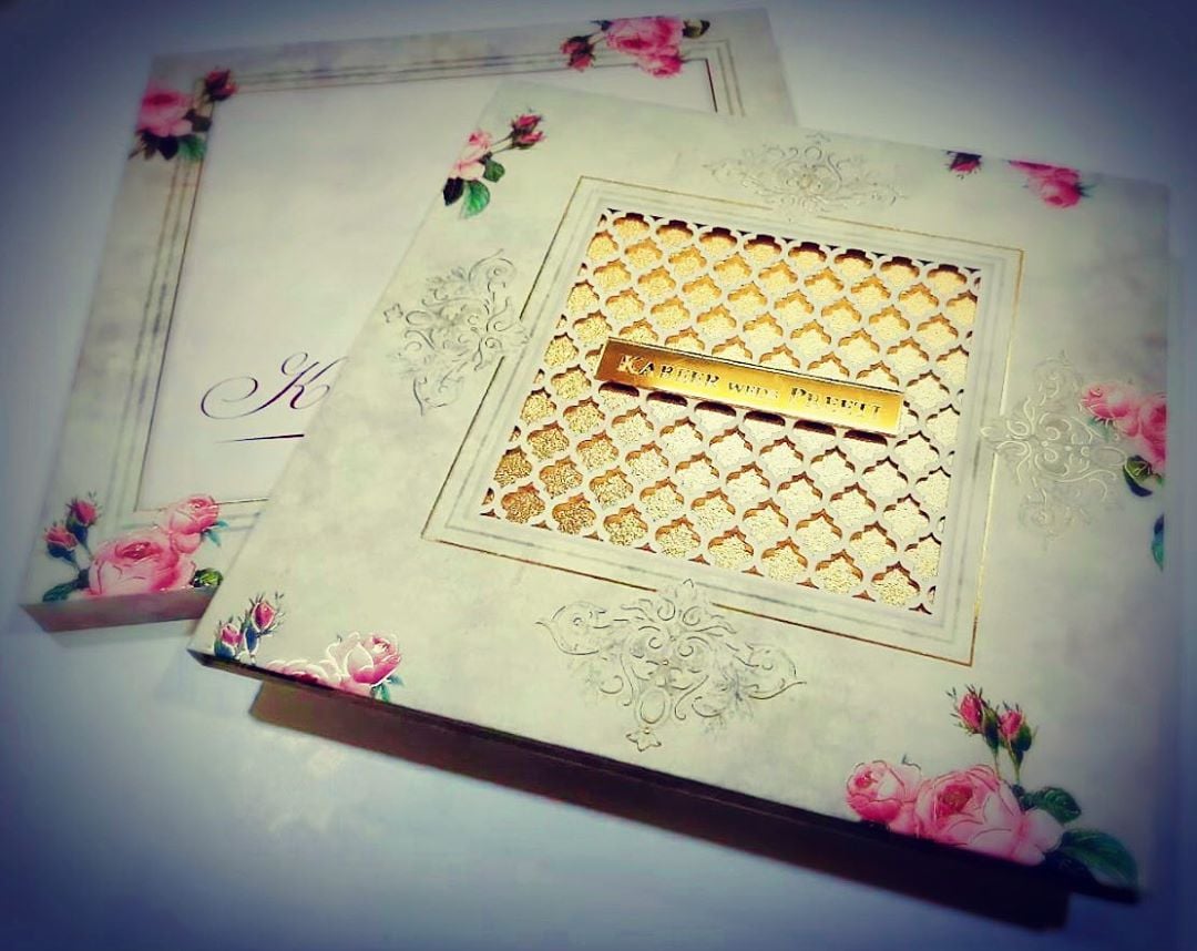 Laser-cut  wedding invitation