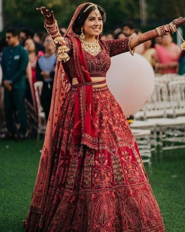 The Silk Maroon Bridal Lehenga