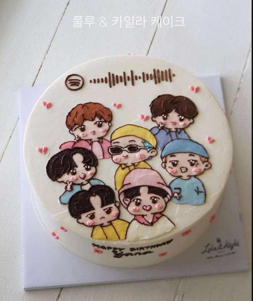 The Anime BTS cake idea