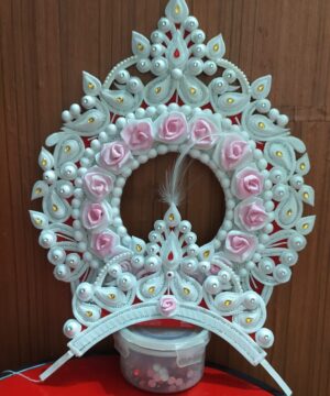 Bridal Mukut Design work with Chumki