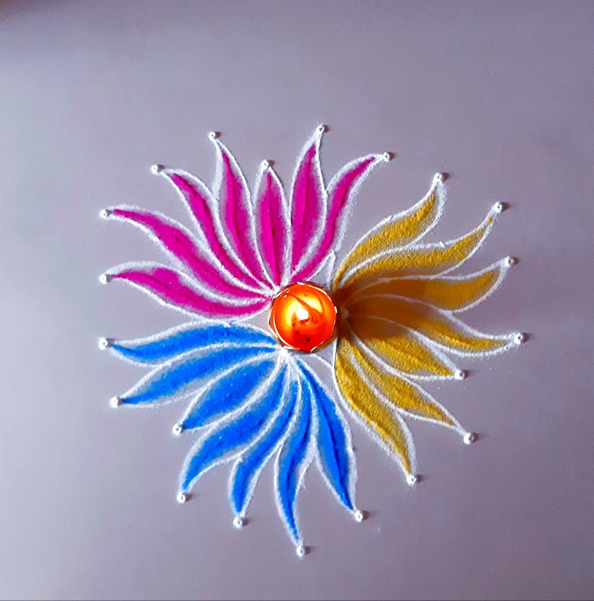 Easy Lotus Rangoli Designs