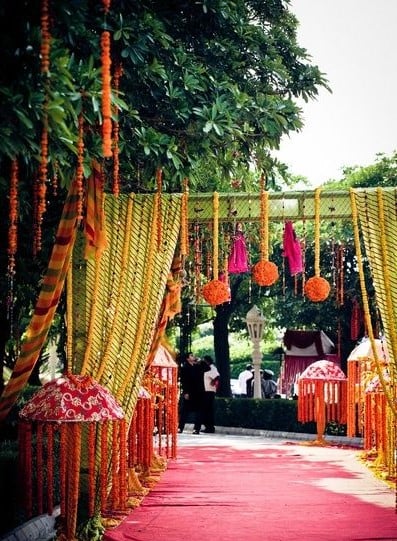 Gujrati Style Front Gate Wedding Entry Gate Decoration