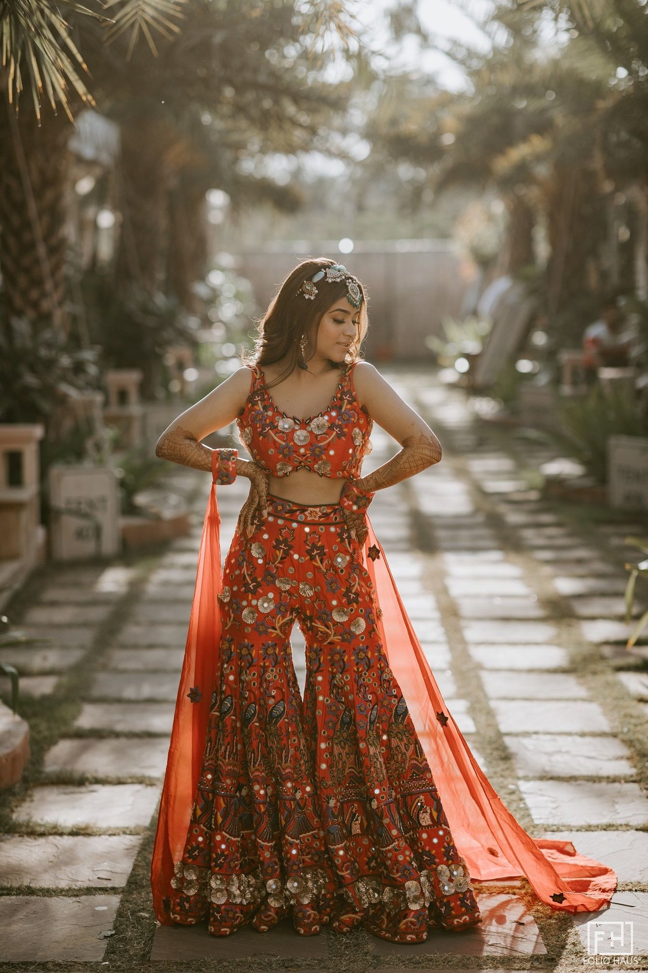 Mehendi Bridal Kamkhwab Gharara