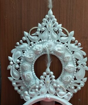 Bridal Mukut Design Full White