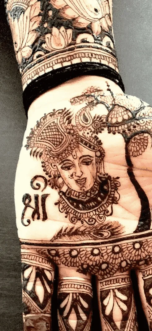 Khato Shyam Krishna Mehendi Design