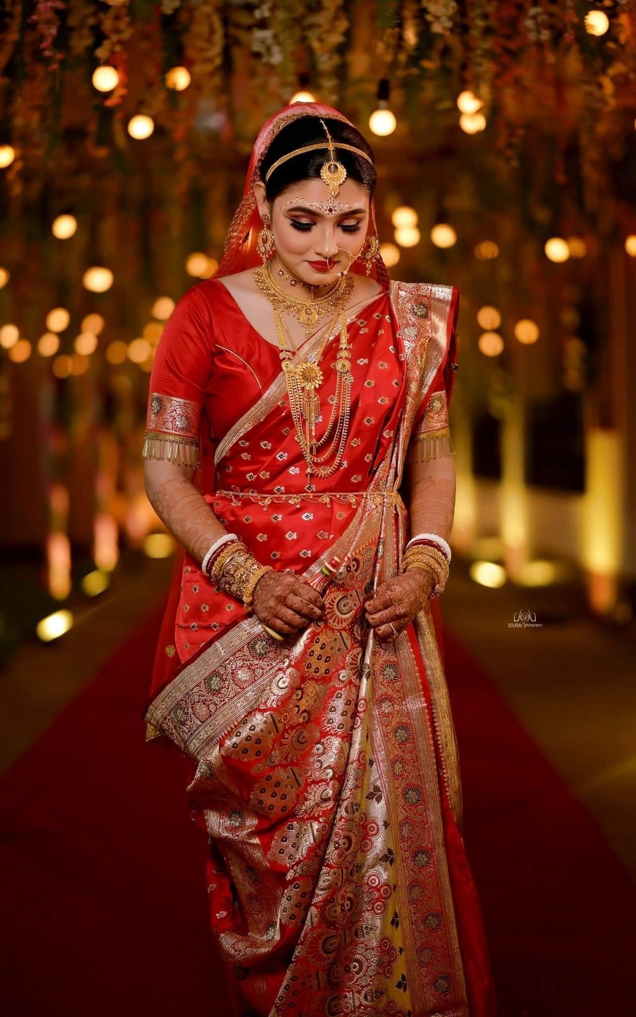 Princess Cut Bengali Bridal Blouse Design