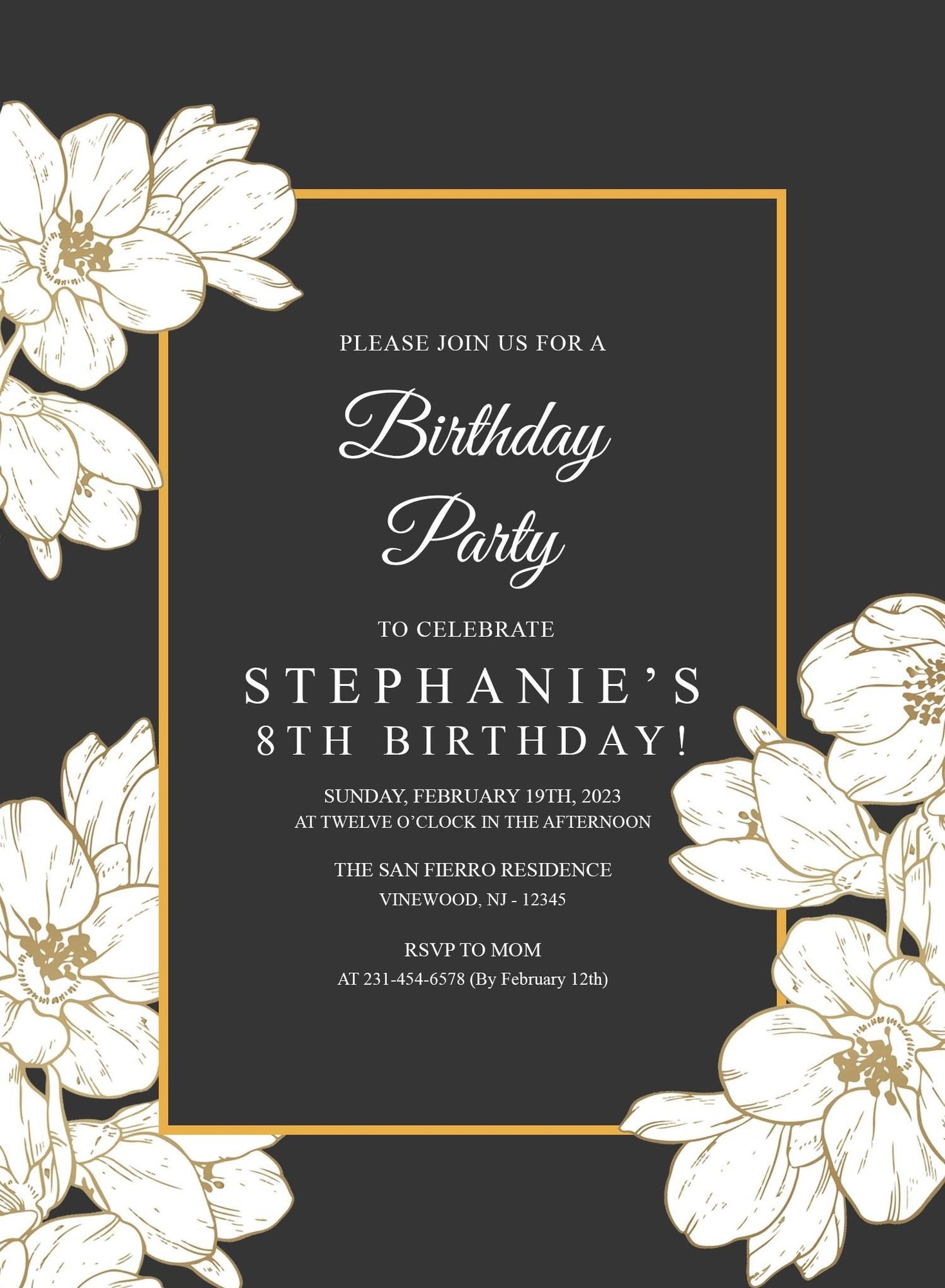 Birthday Party Invitation Card Design