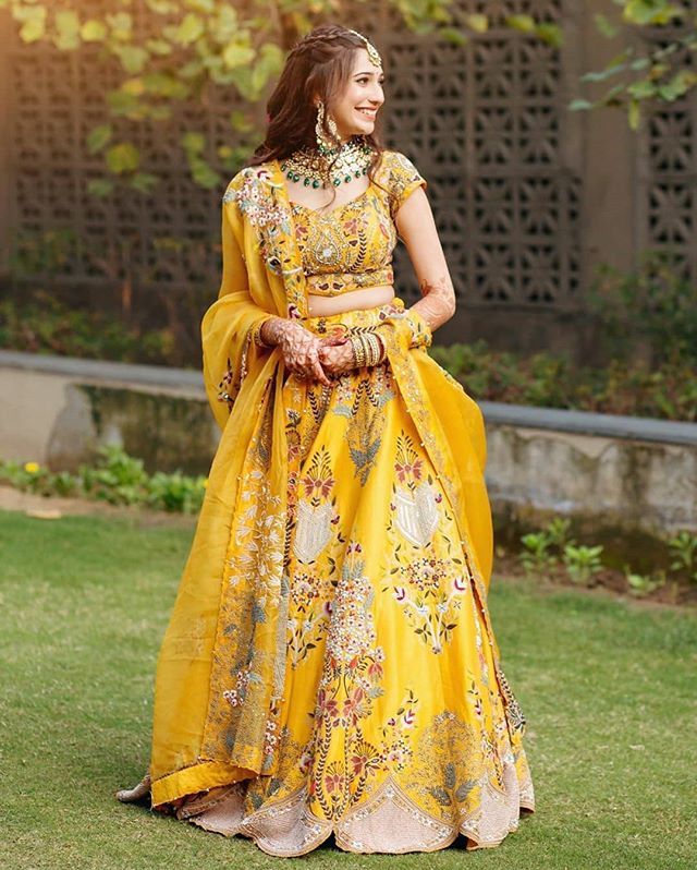 Wedding Yellow Bridal Lehenga Choli
