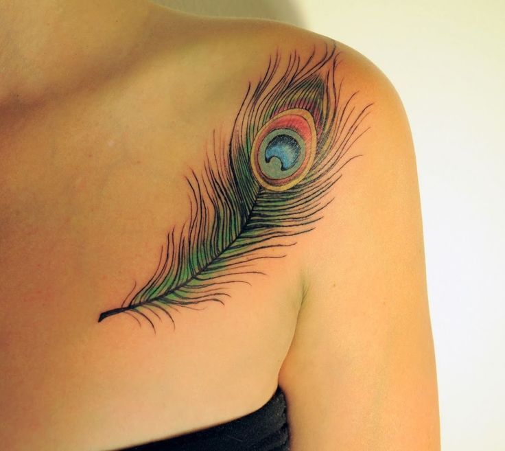 Chest Mor Pankh Tattoo Images