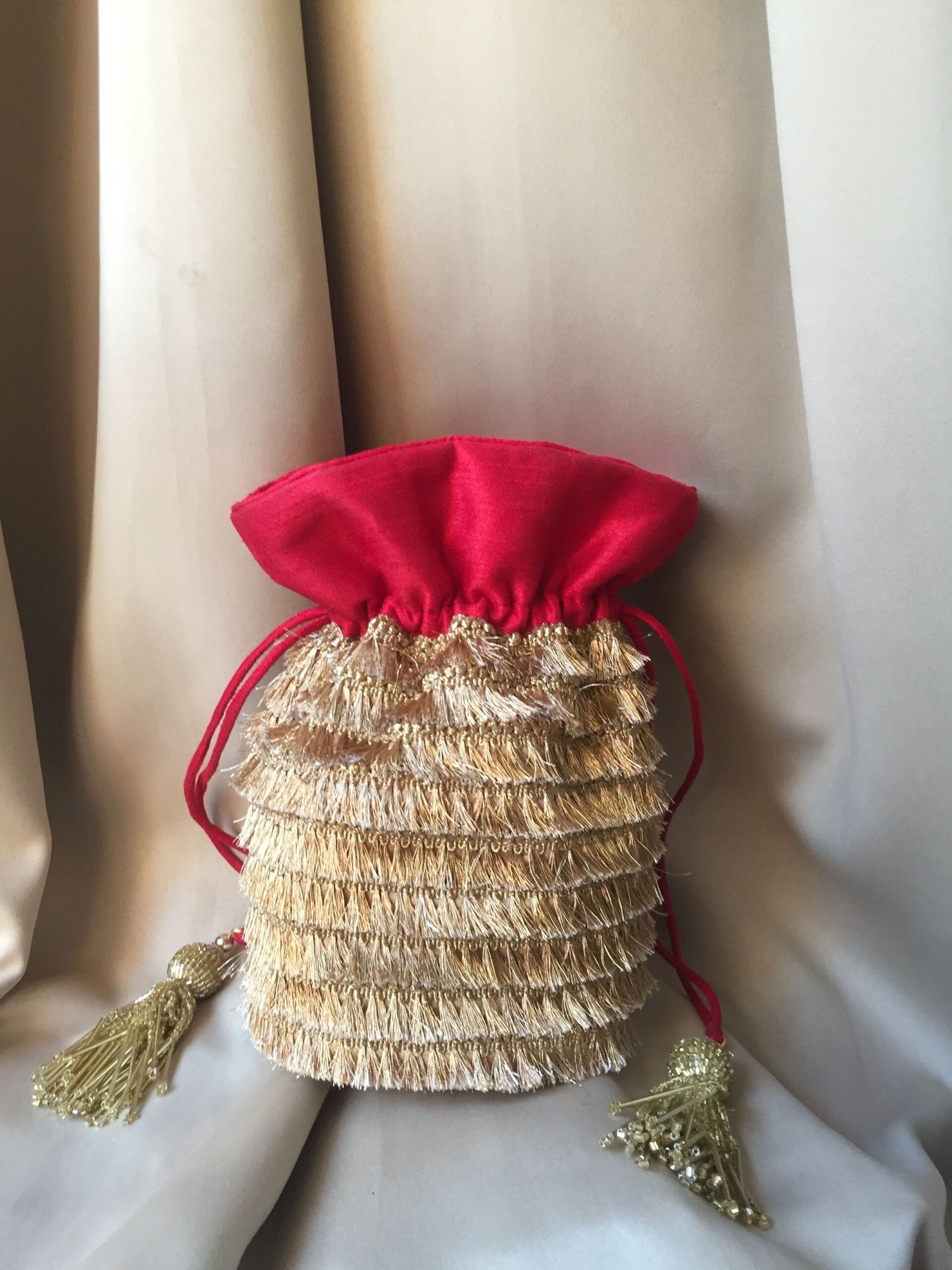 Fringe Tassel Bridal Potli Bags