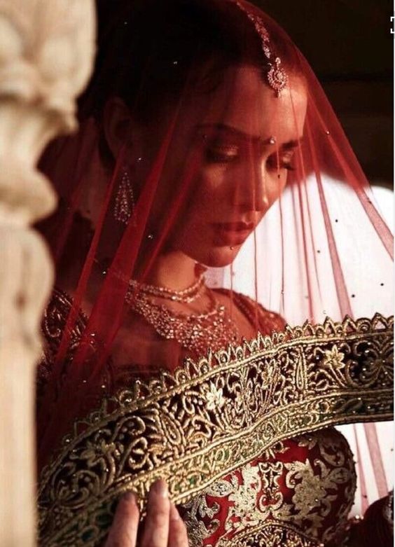 Golden Thread Work Indian Wedding Veil