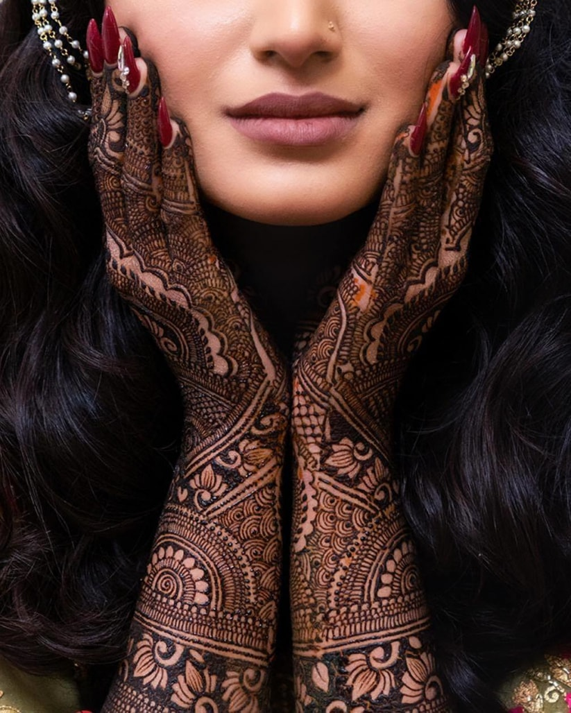Arabic Dubai Mehndi Design for Engagement