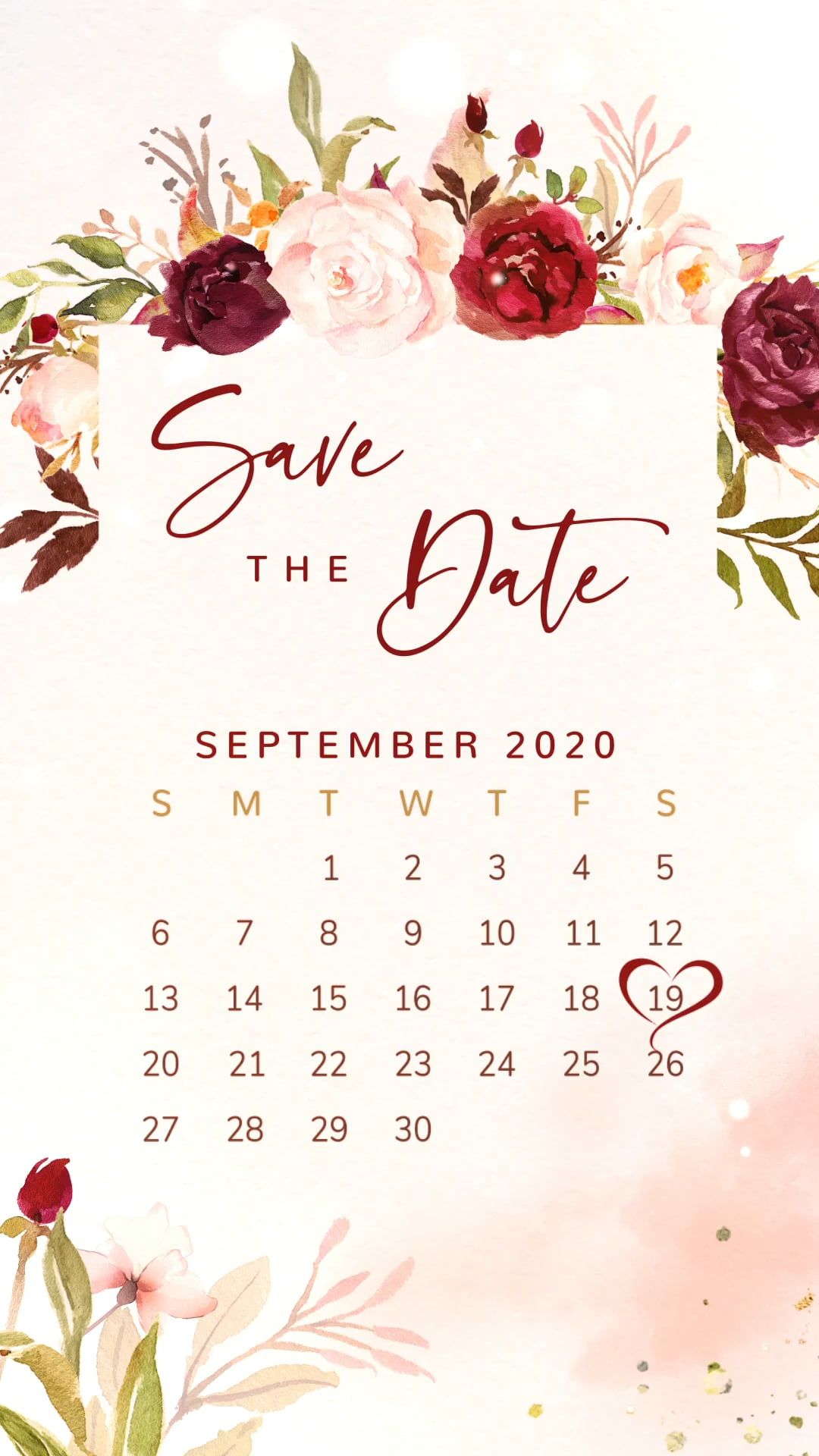 ‘Save the Date’ Calendar Style Marathi Wedding Card Matter in Word Format
