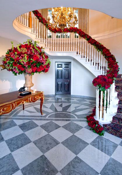 Red Rose Staircase Wedding Home Decoration