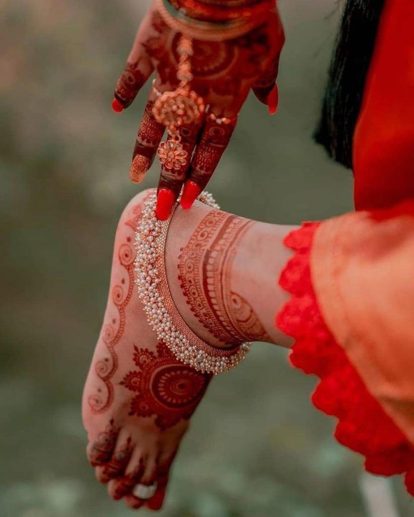 Pearly Bridal Anklets