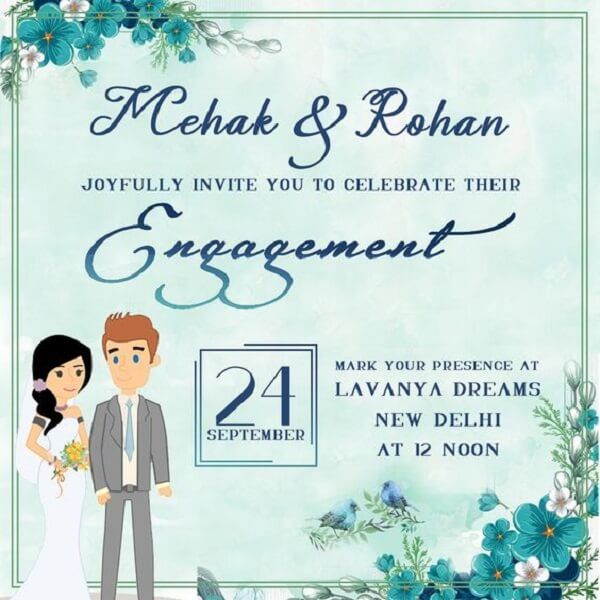 The Messages for the Engagement Invitation Card ideas