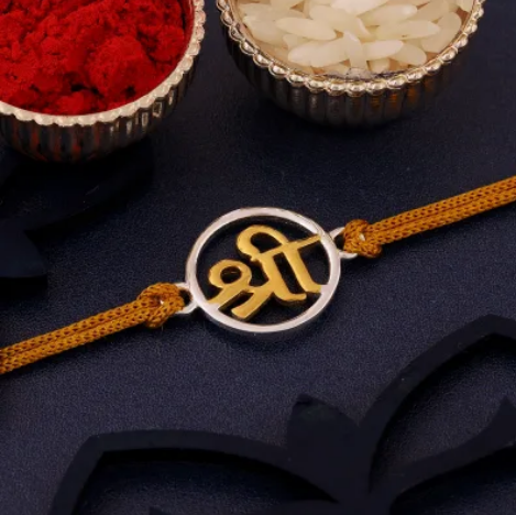 Shree 22K Gold Plated Sterling Tanishq Silver Rakhi