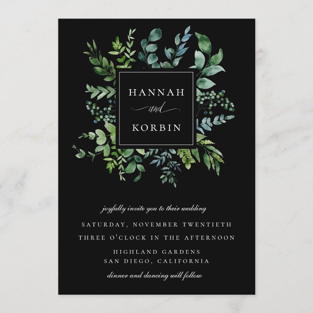 The Botanical Marriage Invitation Idea