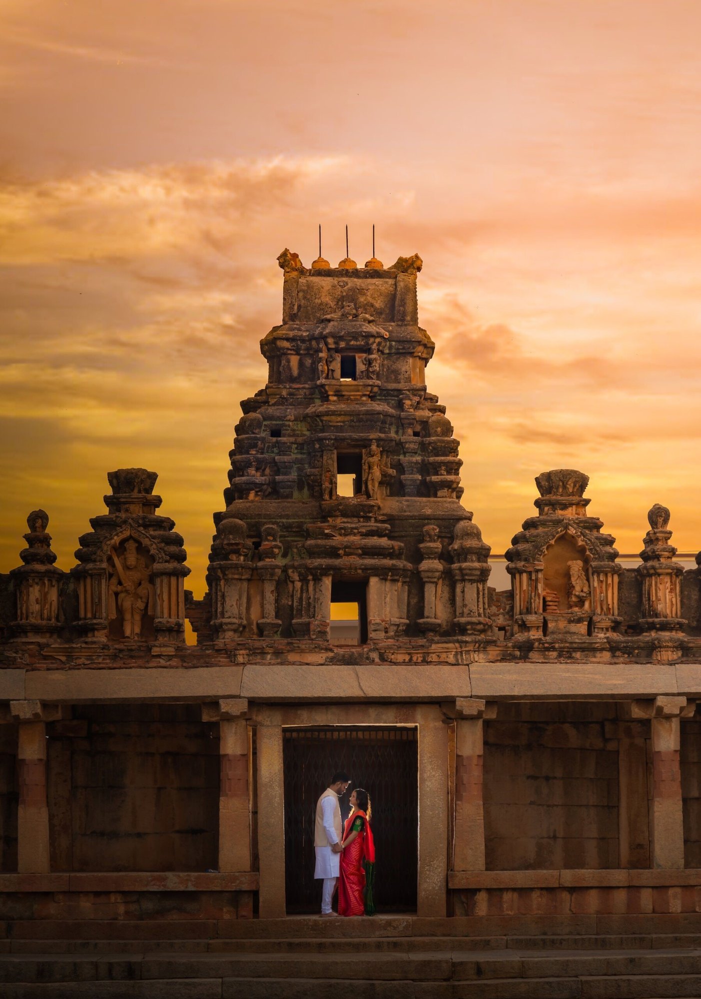 Orchestrated Temple Pelli Mandapam decoration