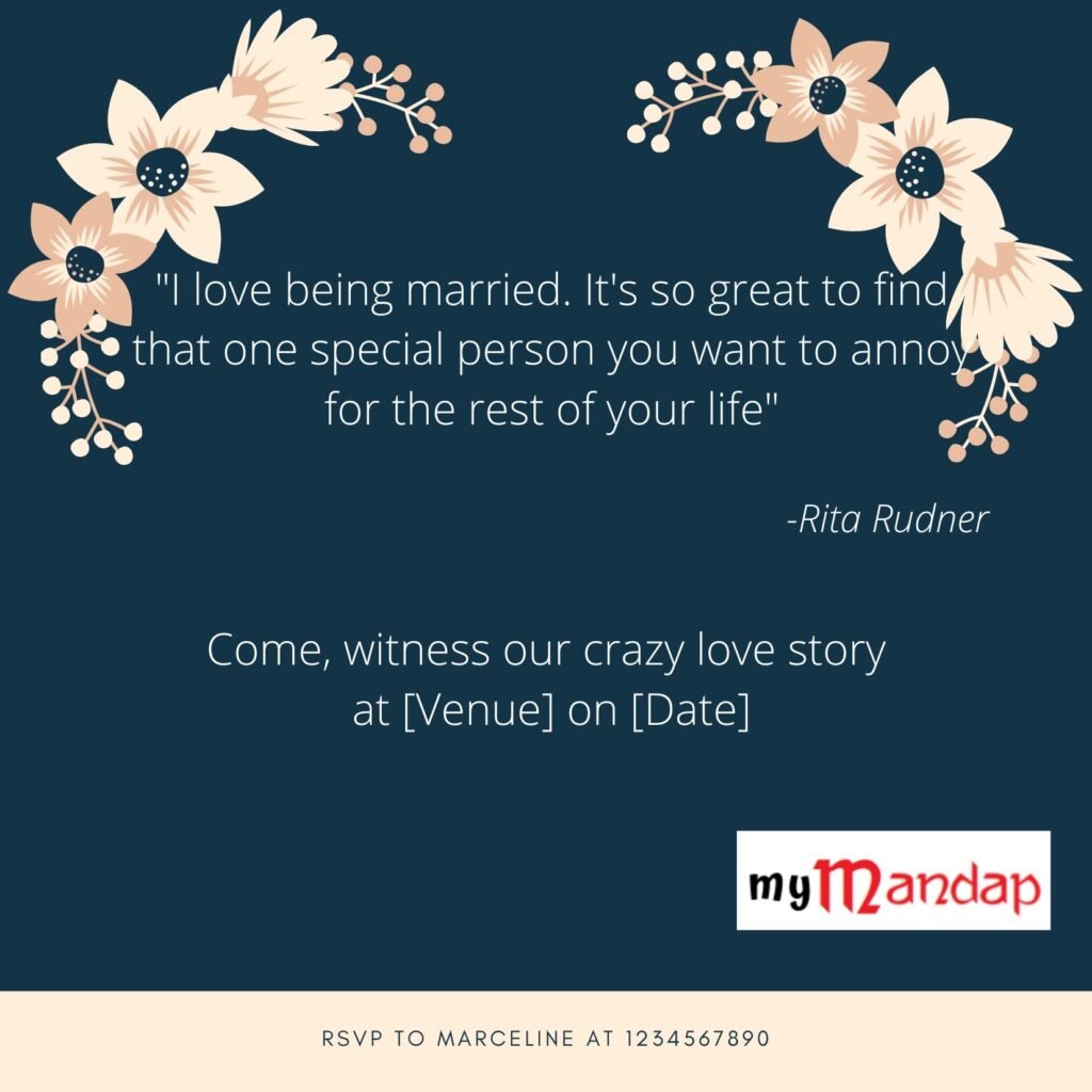 Quirky Wedding Invitation Quotes