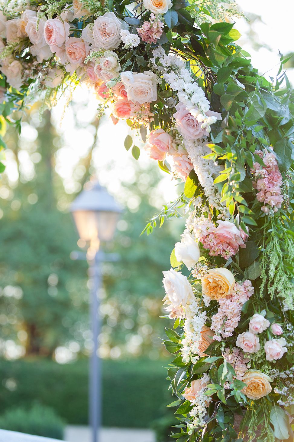 The Floral Half-Halo Ring Ceremony Decoration
