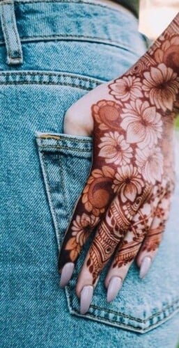 Lotus Motif Bracelet Mehendi Designs